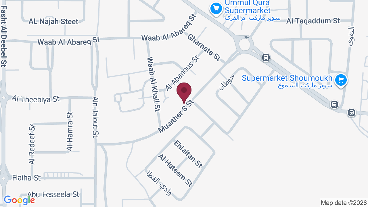 Map showing Mudita beauty lounge
