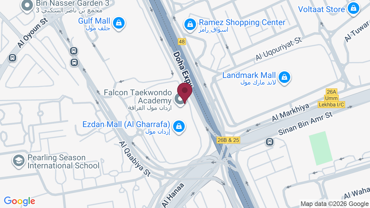 Map showing Celebrity Beauty Center – AL GHARRAFA