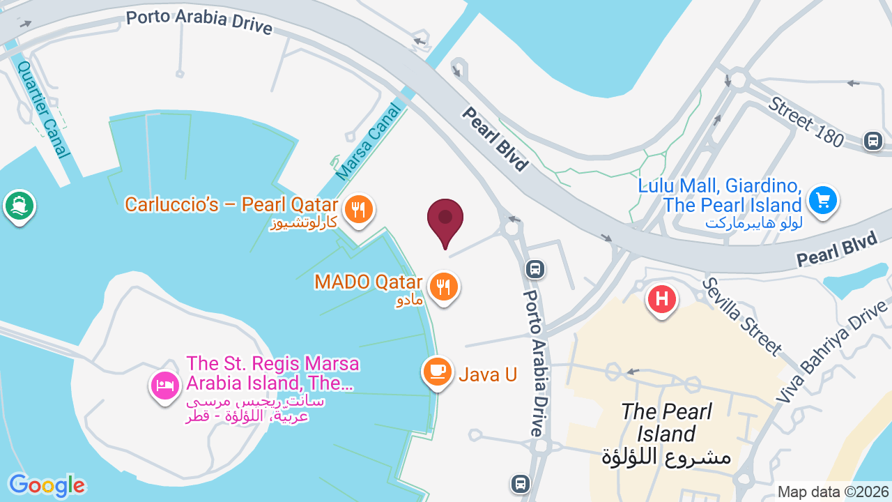 Map showing The Pearl Blue Ocean Spa & Salon