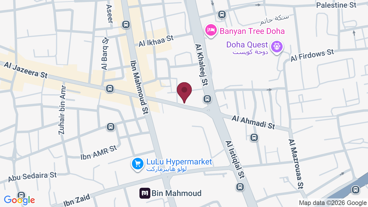Map showing Celeste Hive Salon Doha