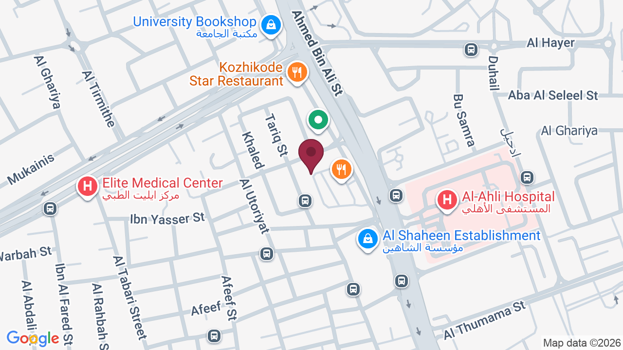 Map showing MAYA BEAUTY CENTER $ SPA
