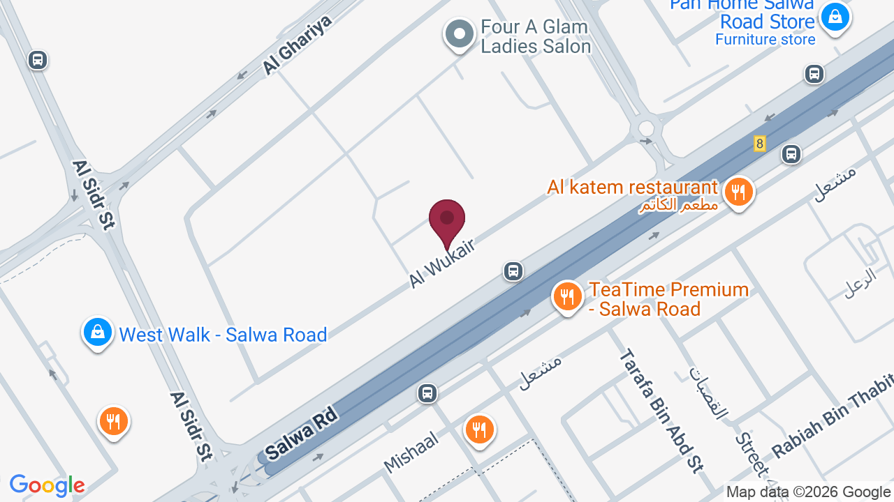 Map showing Jamalek Women Salon