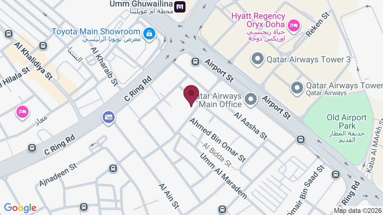 Map showing Pambo Beauty Salon Qatar