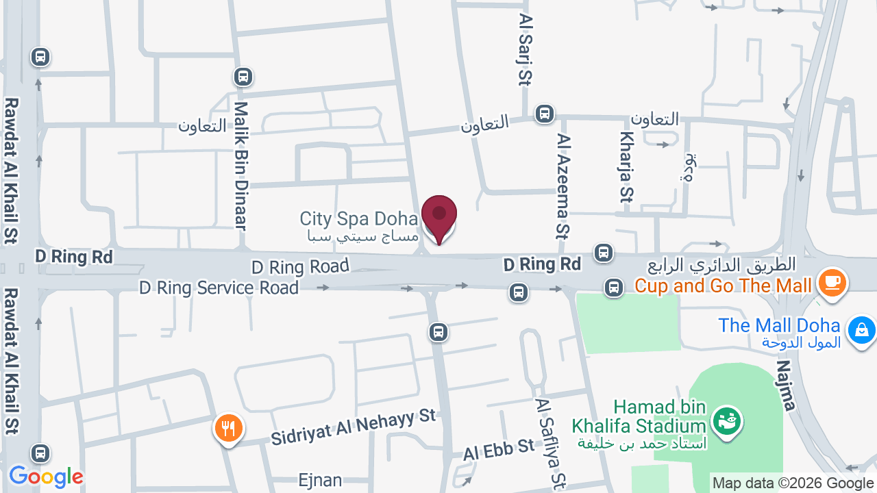 Map showing City Spa Doha