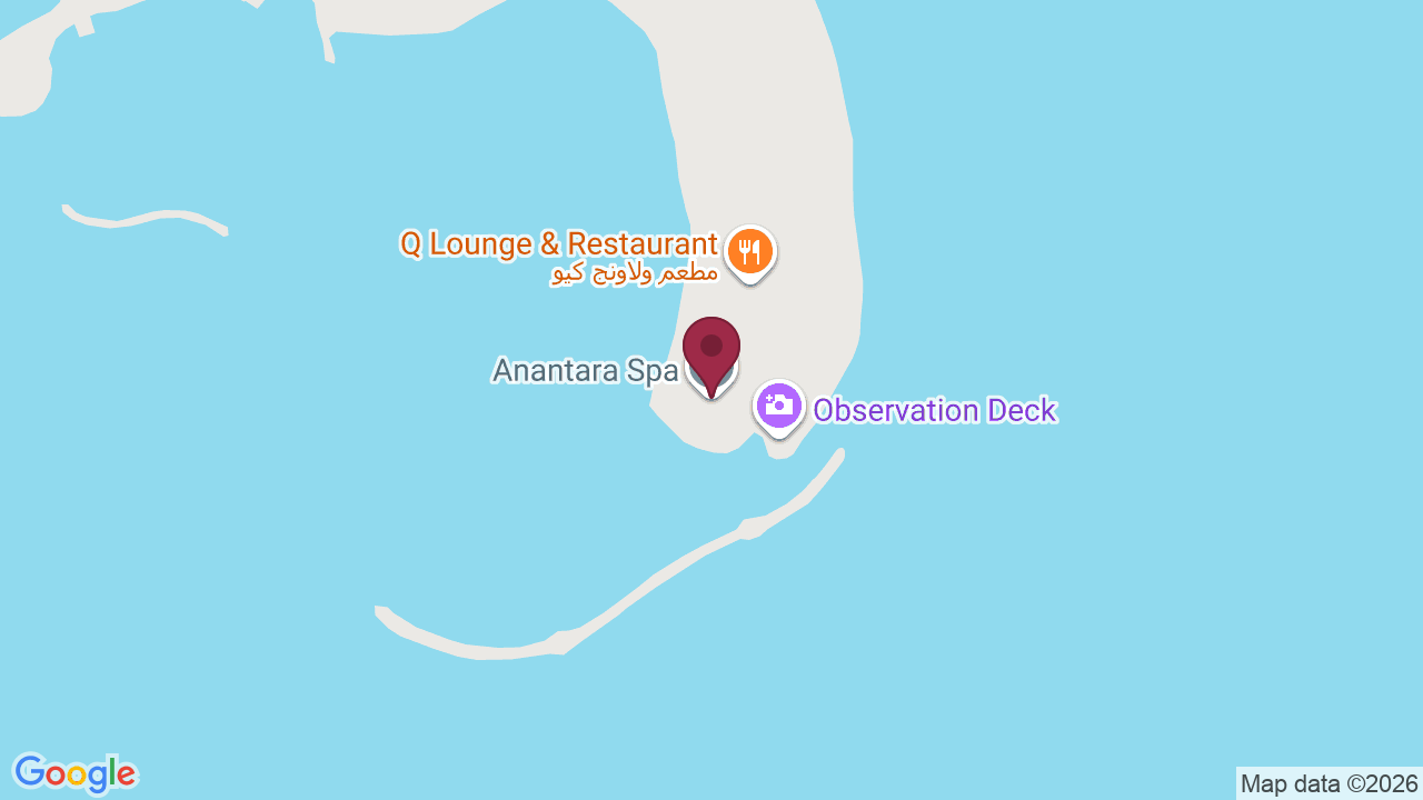 Map showing Anantara Spa