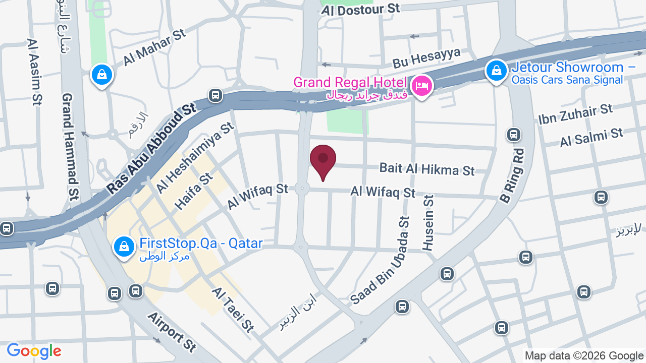 Map showing Chill Out Spa Doha