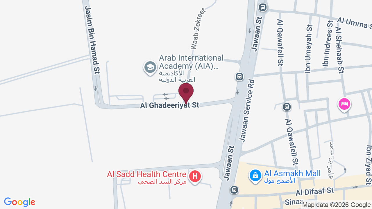 Map showing Qatar Massage World