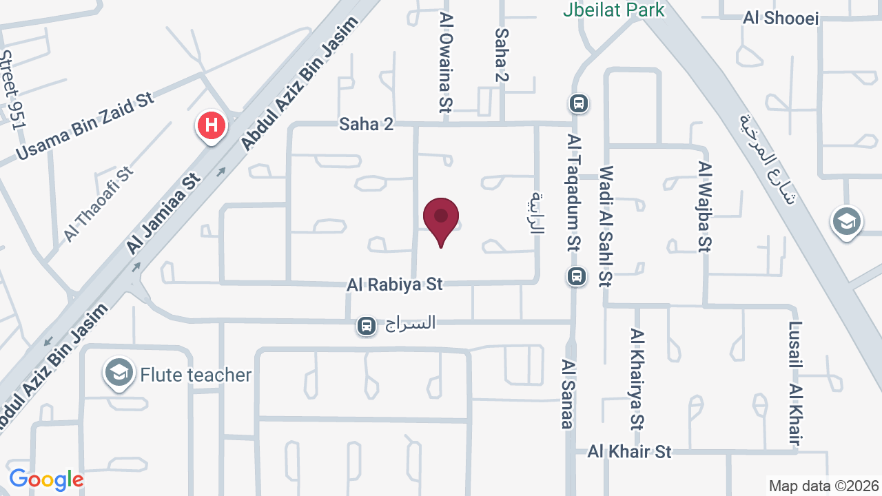 Map showing Massage center doha