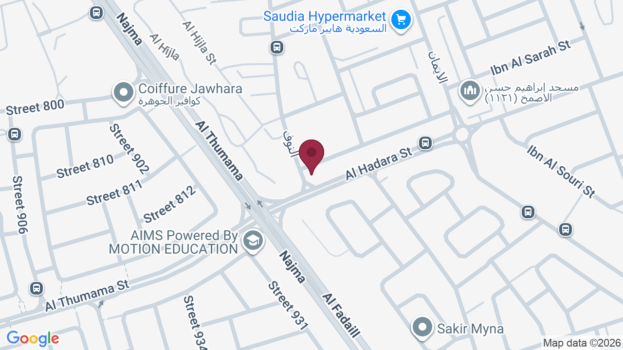 Map showing Sense and Soul Spa for women