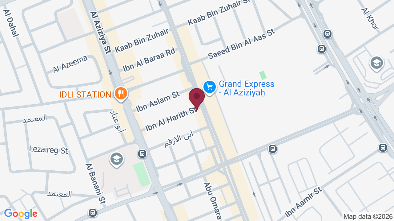 Map showing ابو الهنا للمساج العزيزيه Abo Al Hana Massage Azizia