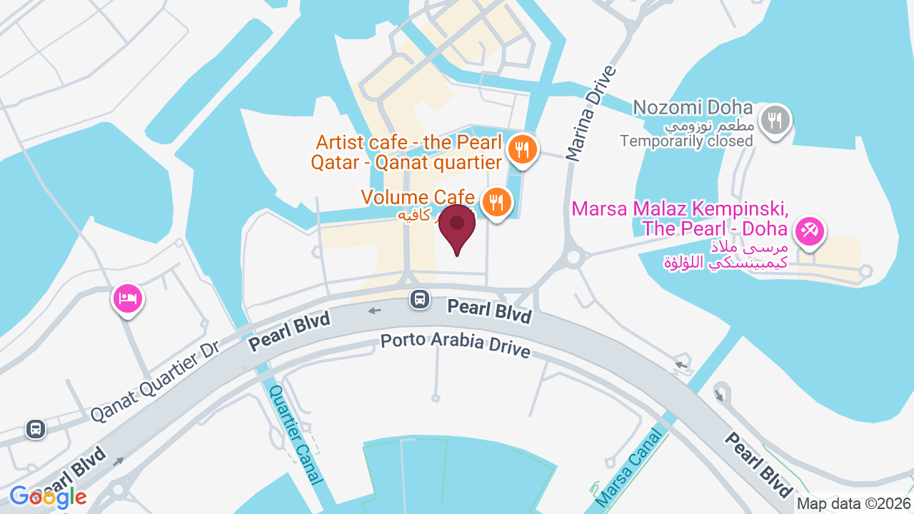 Map showing Quartier Beauty Clinic Salon and Spa كارتييه بيوتي كلينيك صالون وسبا