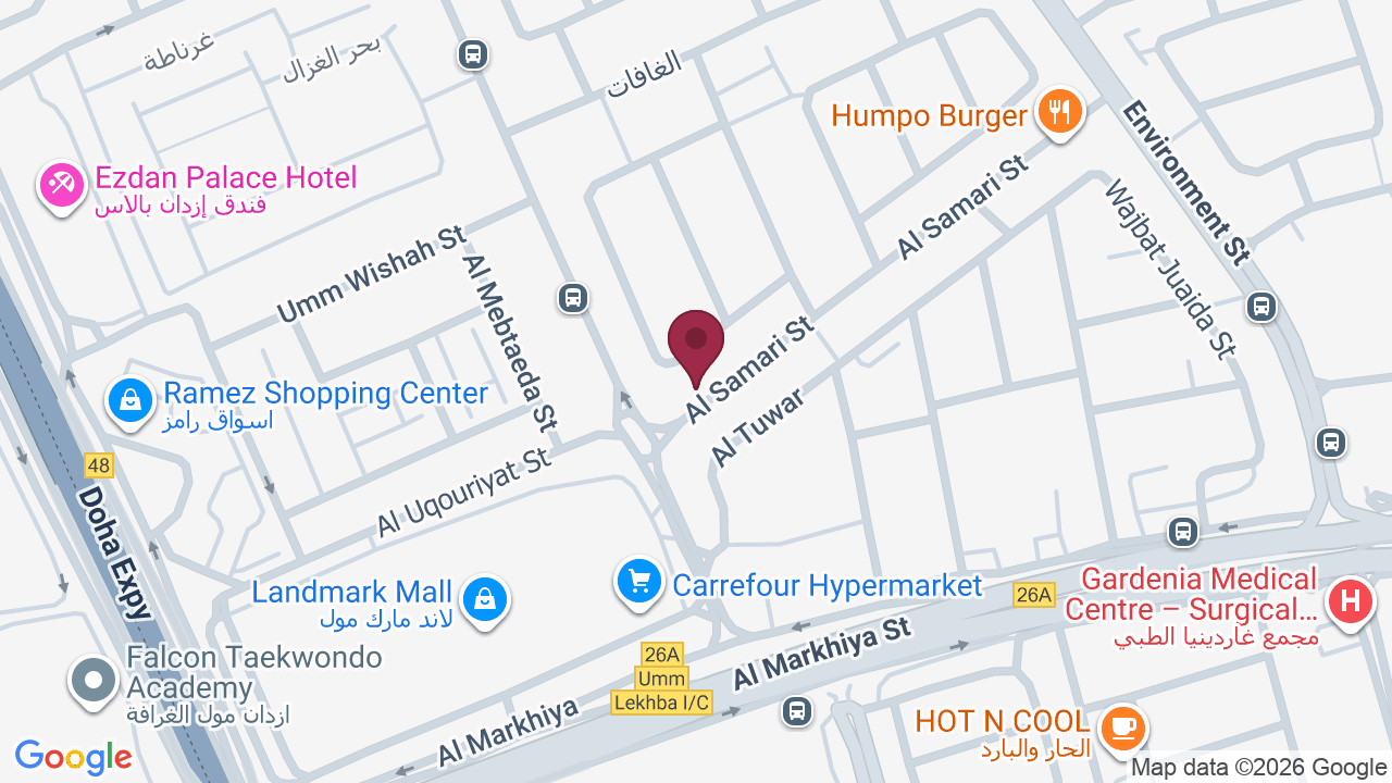 Map showing Dr. Suad Lutfi Dermatology and Laser Clinic