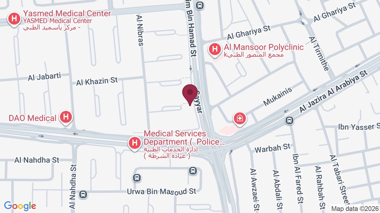 Map showing Aida Clinic