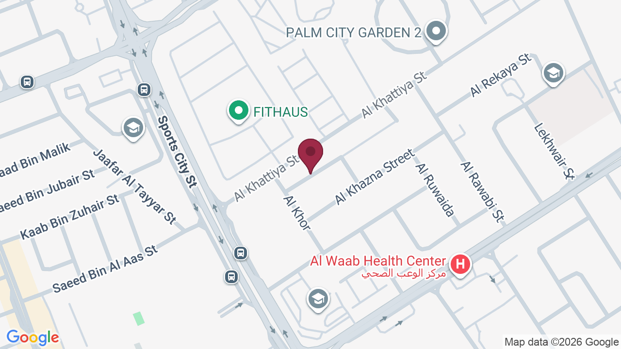 Map showing Dr. Khoulood Al Mahmoud Dermatology Specialized Center