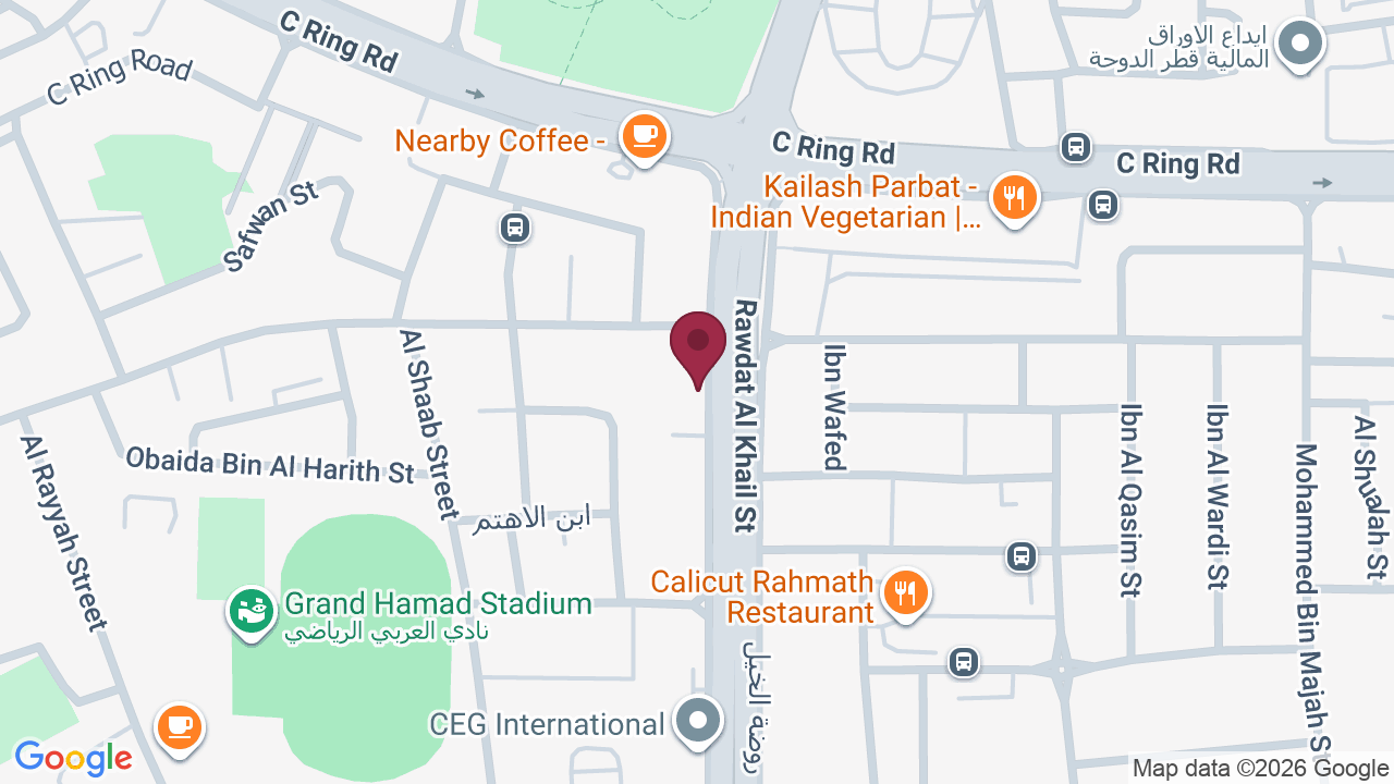 Map showing Doha Specialized Dental and Dermatology Center Al Muntazah
