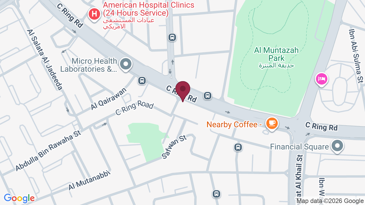 Map showing Reyada Medical Centre – C Ring Branch