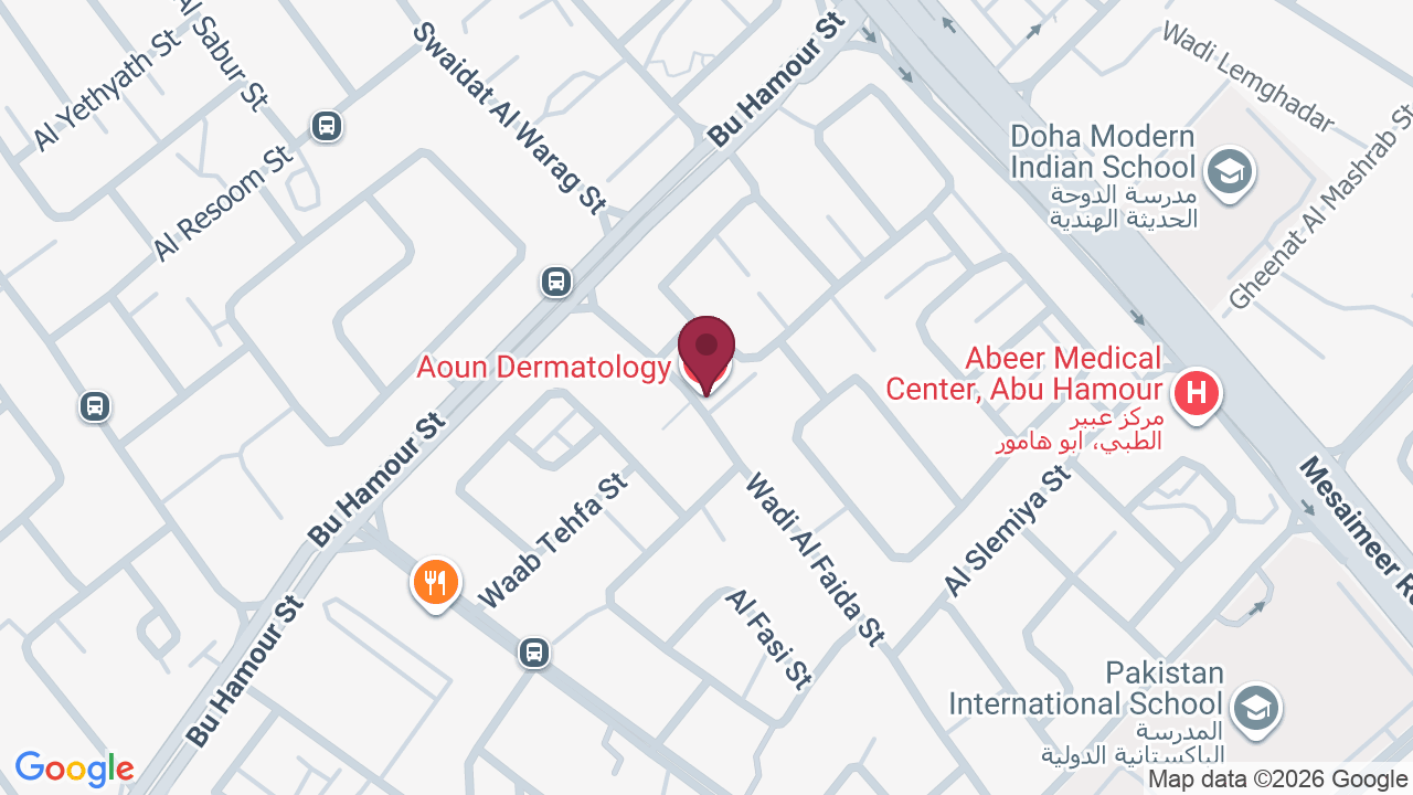 Map showing Dr. Khaled Al-Bayyari Specialized Dermatology Center مركز الدكتور خالد البياري التخصصي للامراض الجلدية