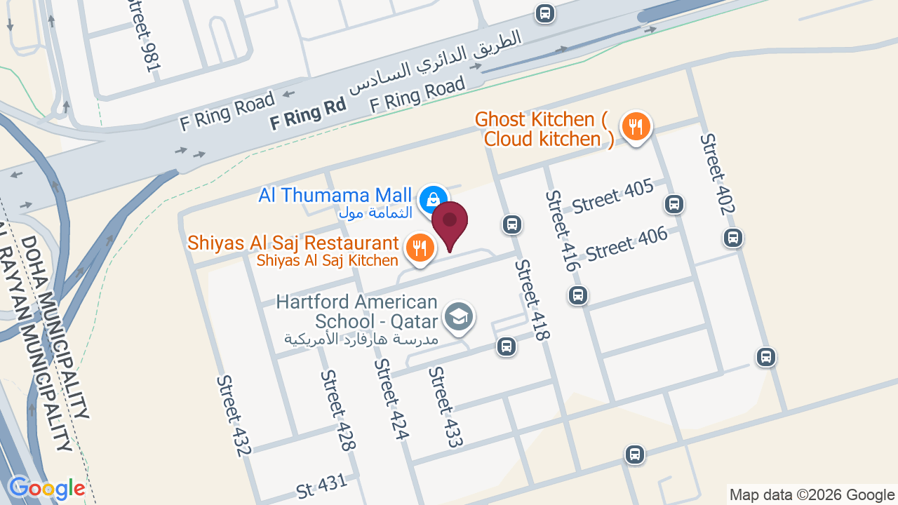Map showing FitBizz Fitness Gym Thumama Mall (GYM)
