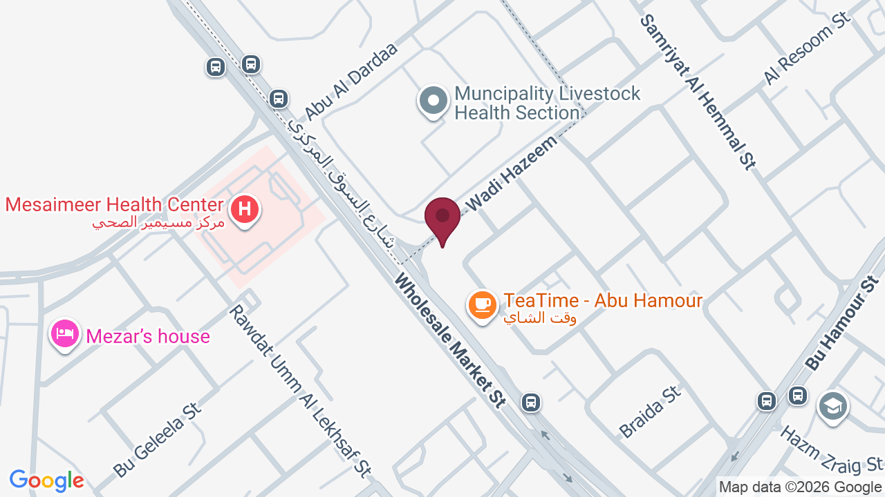 Map showing Falcon Fitness Center Abu Hamour