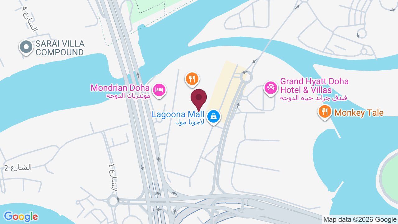Map showing Boulevard Beauty Salon بوليفارد بيوتي صالون