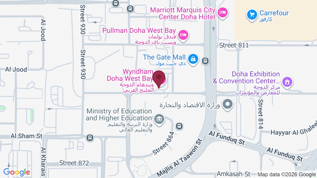 Map showing Artists Makeup Studio – Wyndham