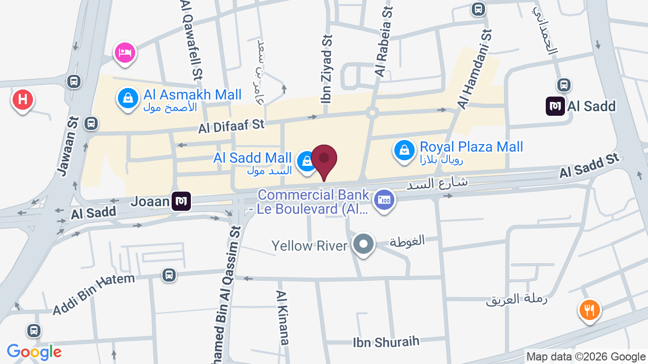 Map showing Serenity Beauty Salon And Spa Qatar