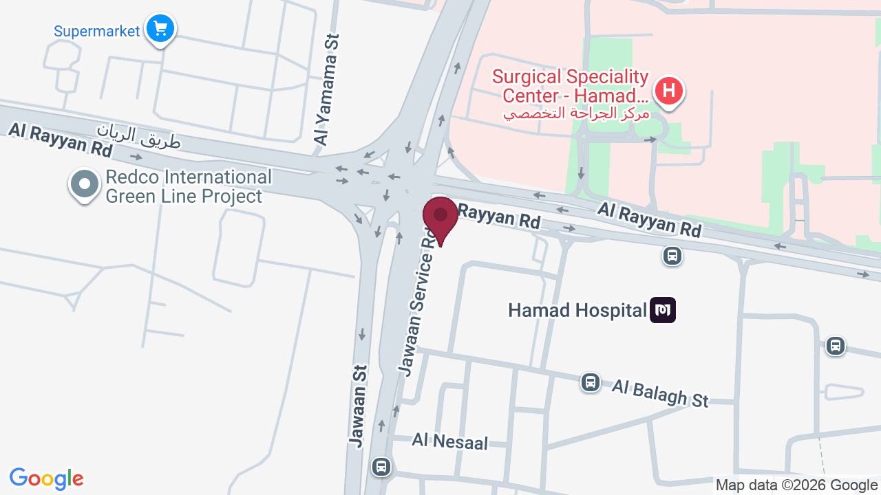 Map showing Aqua Spa Wyndham Grand Regency -Al Sadd