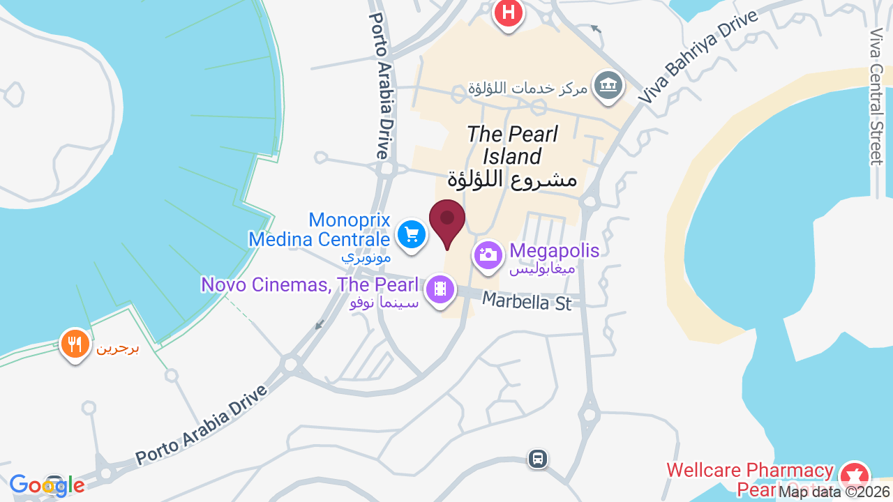 Map showing Scarlet’s spa and salon