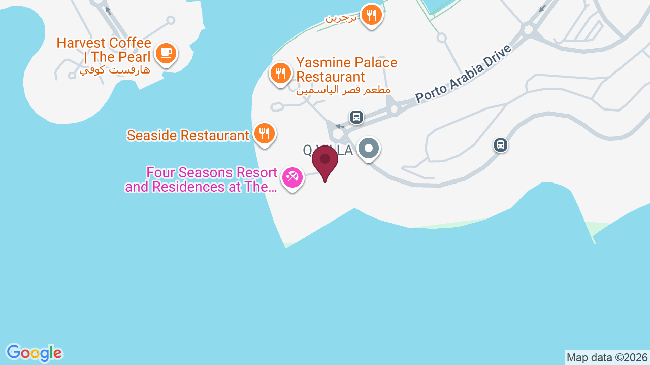 Map showing The Clique Salon – The Pearl Qatar