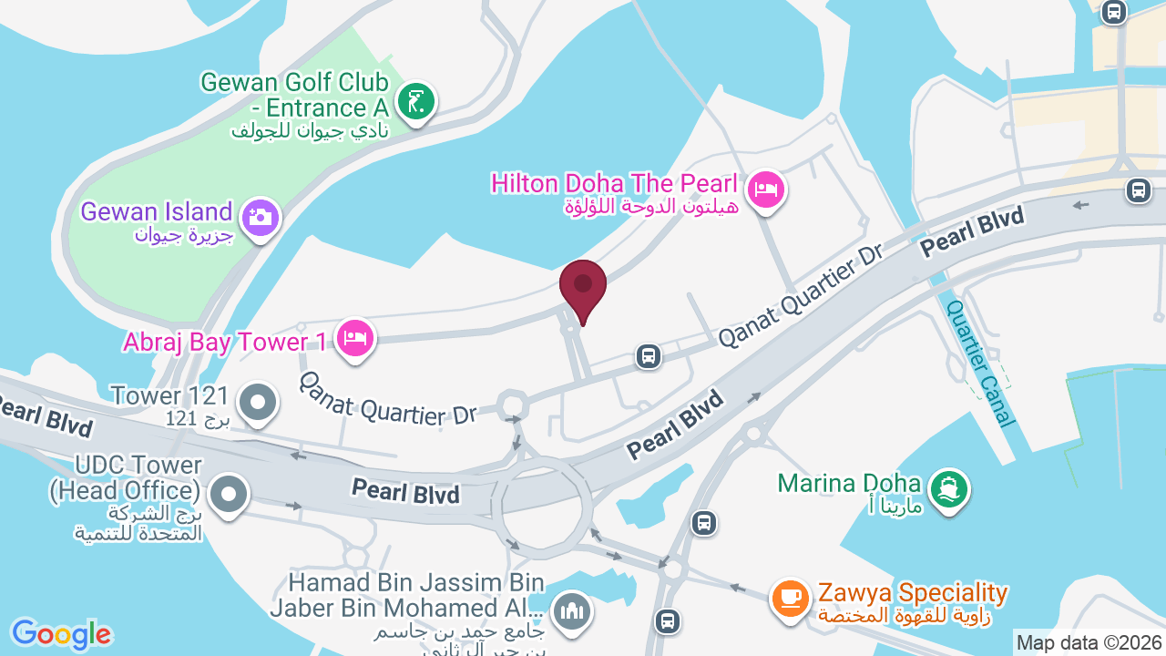 Map showing Lotus Flower Spa The Pearl