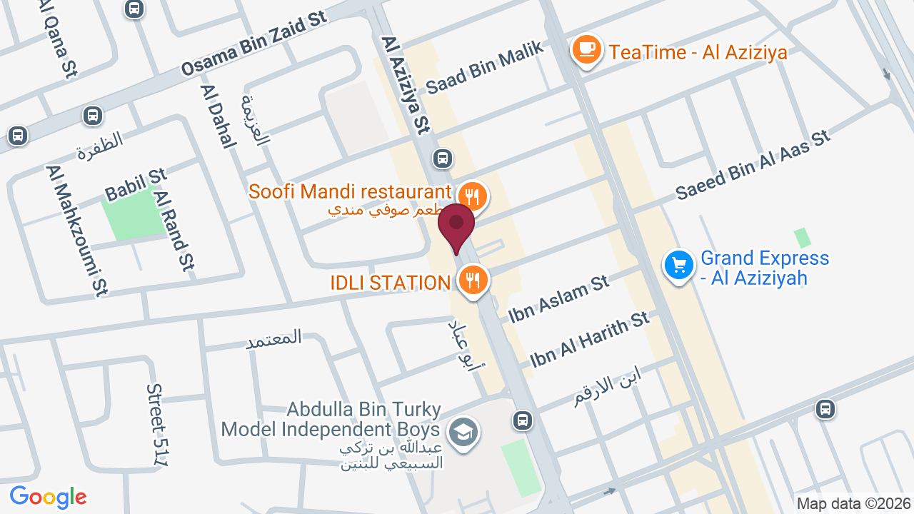 Map showing Salon Shabab Al Arab صالون شباب العرب