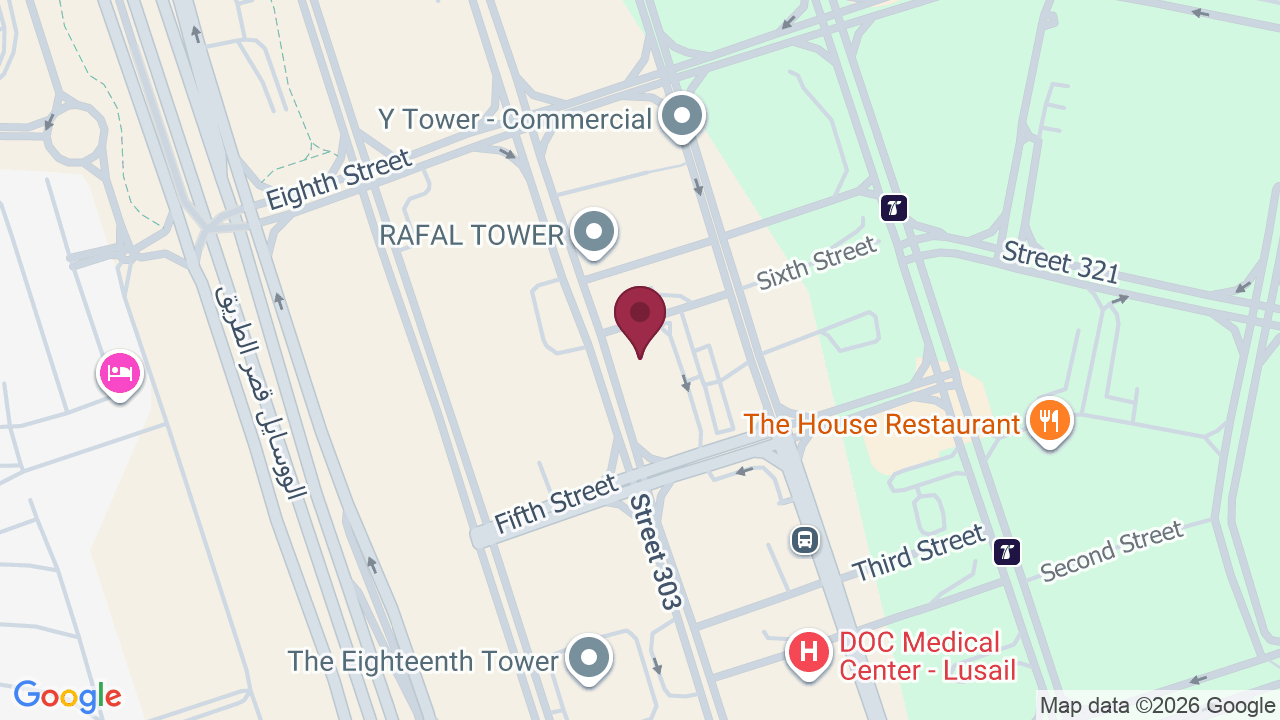 Map showing Le bar à beauté Salon صالون لُبار ابوتيه