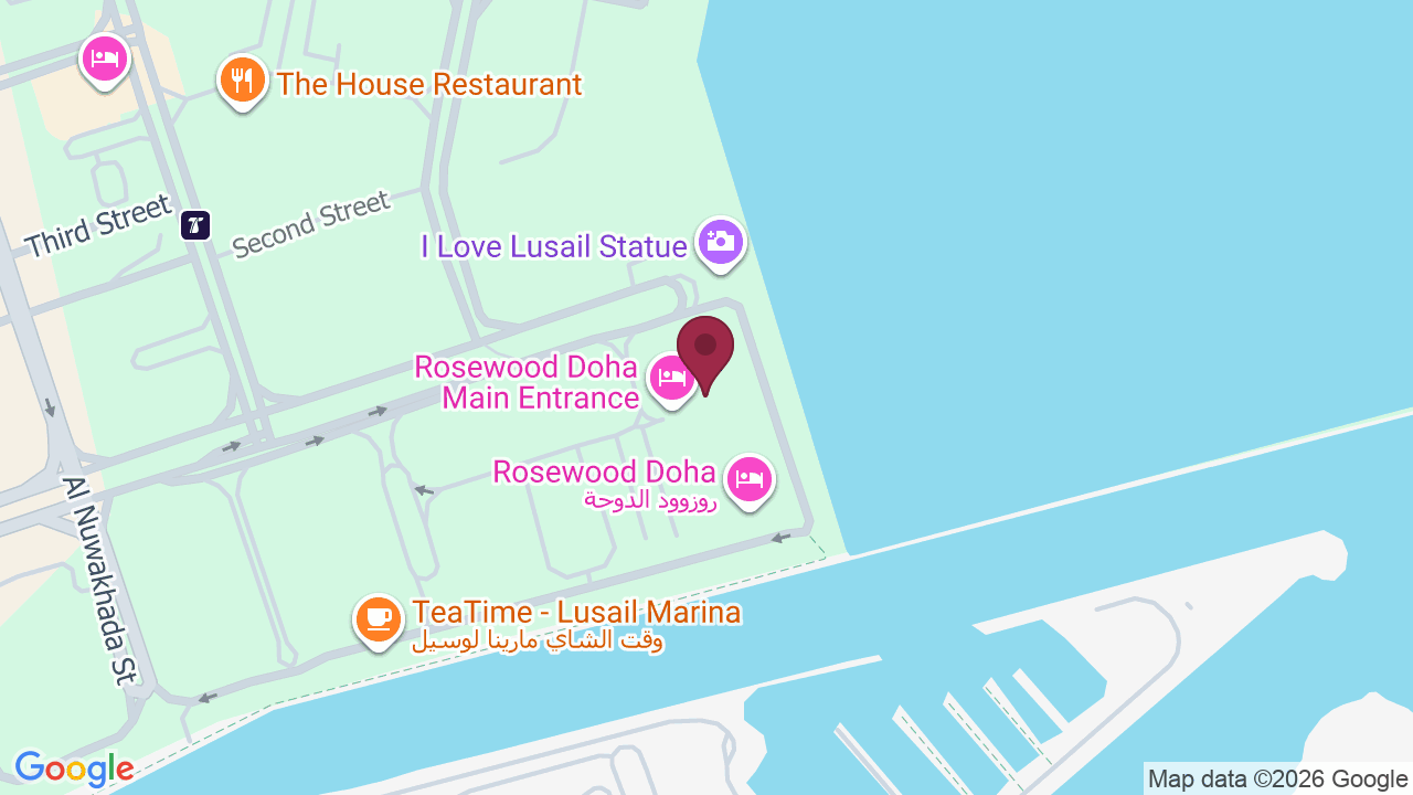 Map showing Pankhurst London Doha