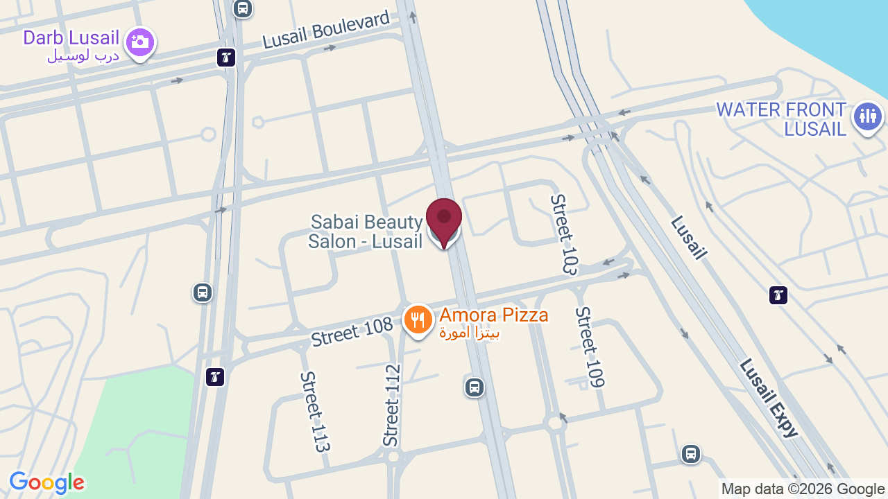 Map showing Sabai Beauty Salon – Lusail