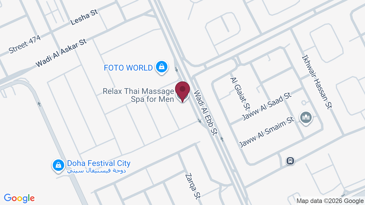 Map showing Relax Thai Massage Spa for Men