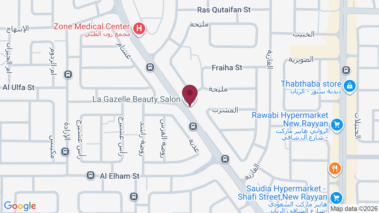 Map showing La Gazelle Beauty Salon