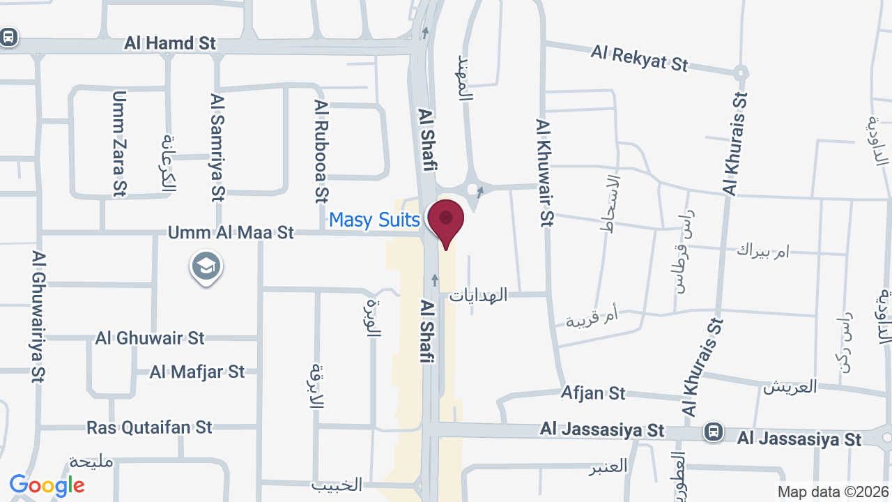 Map showing الصالون الفيروزي Al Fairoozi Saloon