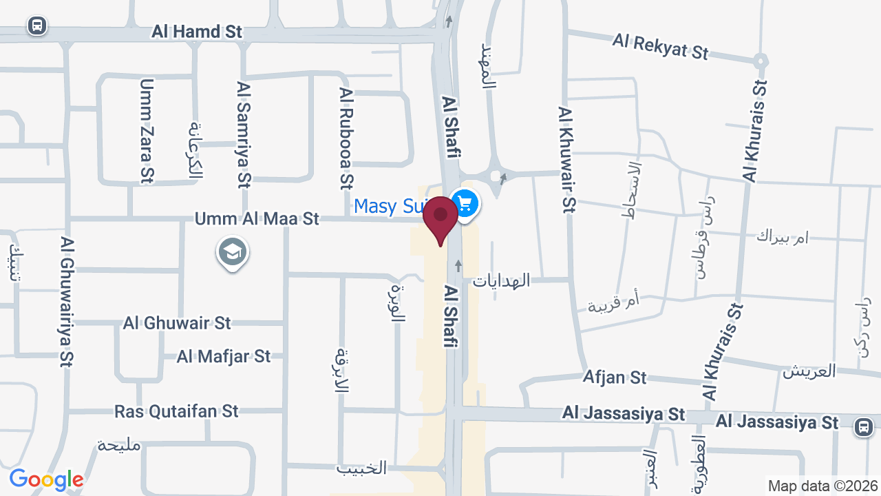 Map showing Edip Salon Shafi Street صالون اديب
