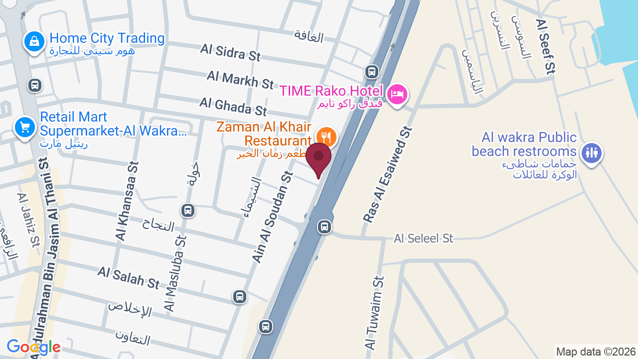 Map showing RA BEAUTY SALON