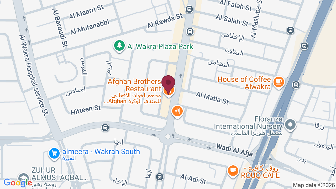 Map showing al wakrah star saloon