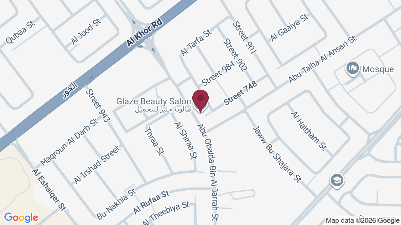 Map showing Glaze Beauty Salon