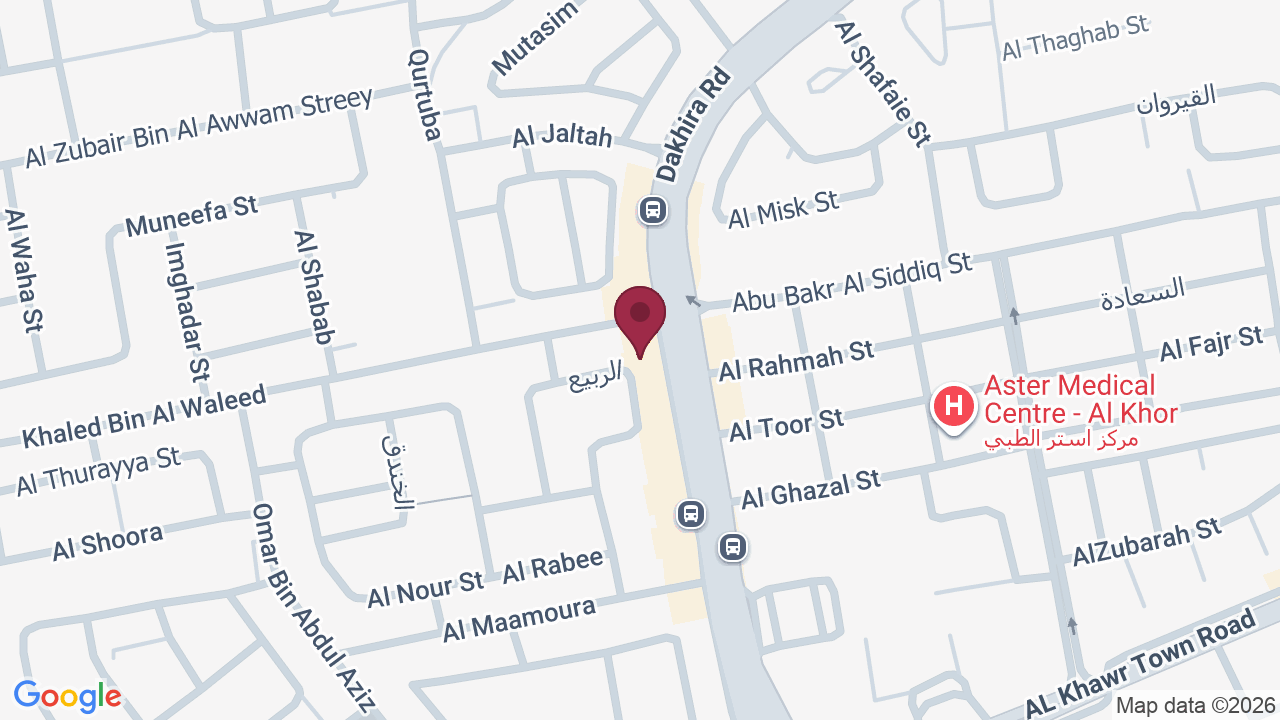 Map showing Al Khor Saloon