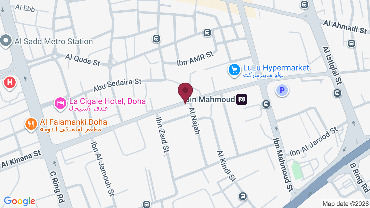 Map showing Al Khor Saloon Bin Mahmoud