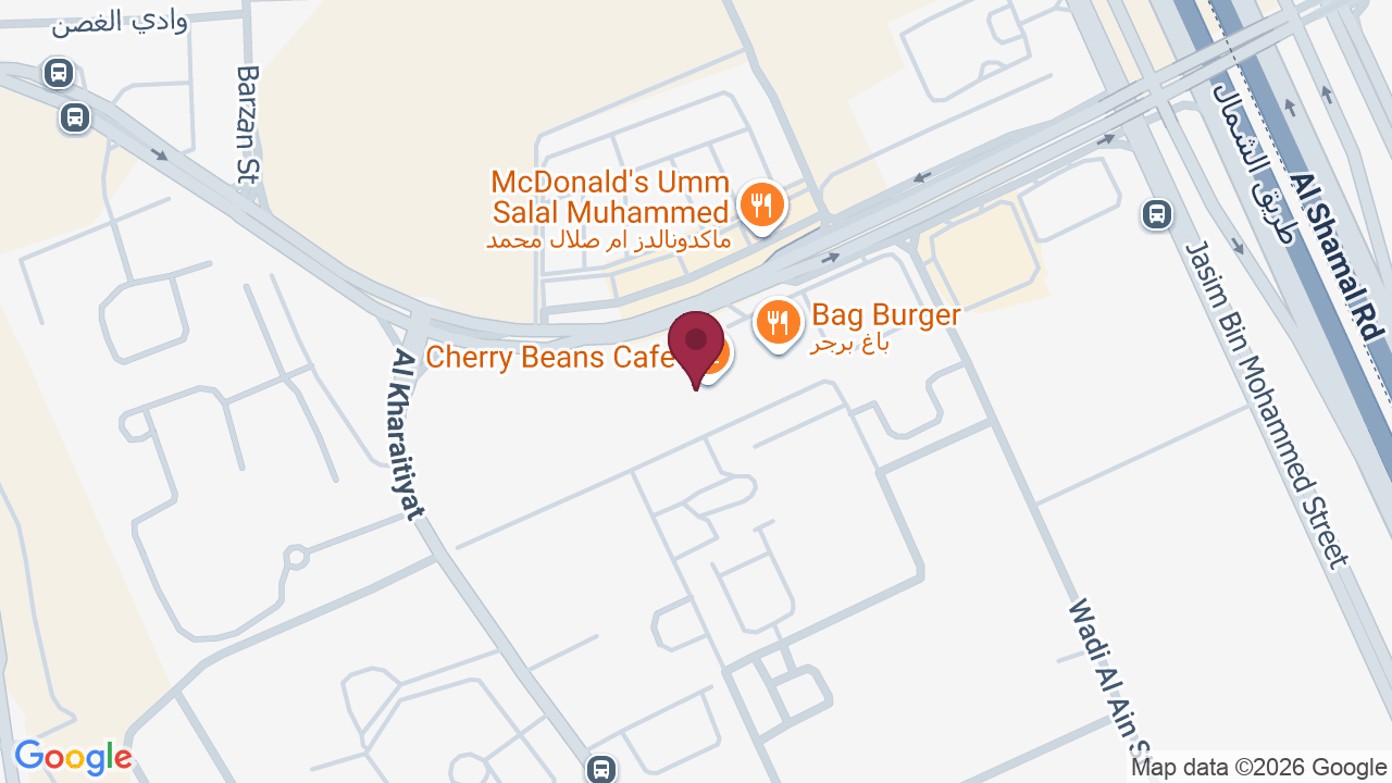 Map showing Alfakhama salon for men