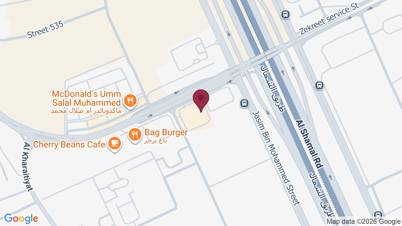 Map showing افرست مساج سنتر للرجال – ام صلال