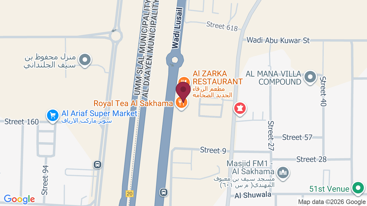 Map showing AL ANWAN SALON – صالون العنوان