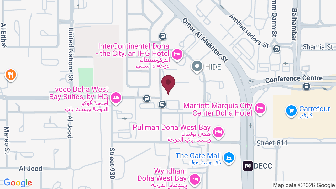 Map showing Rosette Spa Westbay