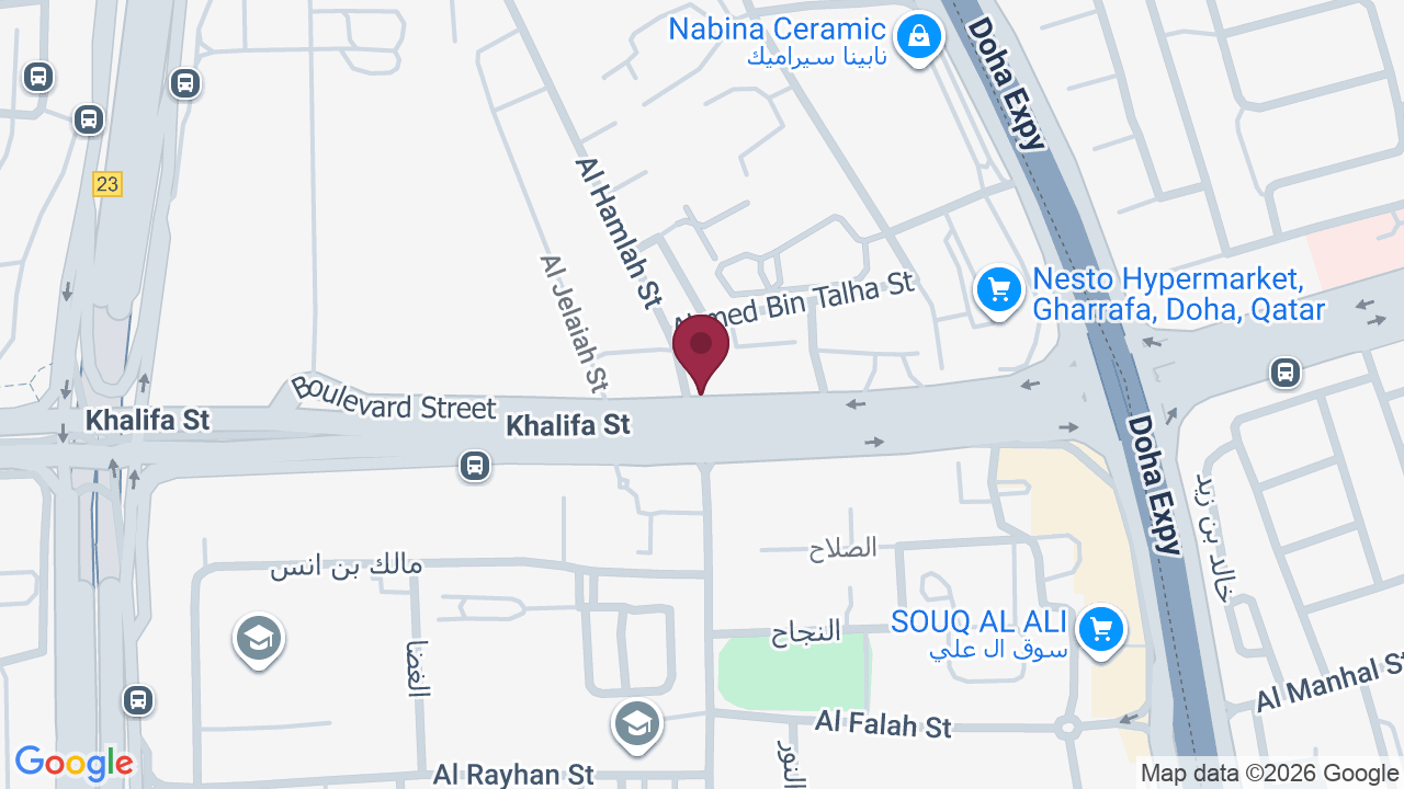 Map showing Al Gharafa Modern Saloon صالون الغرافة الحديث