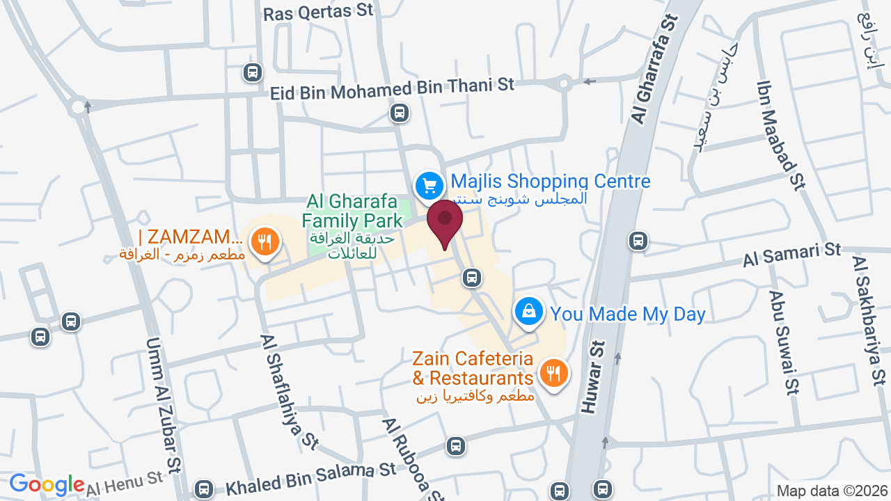 Map showing Look Change Salon Al Gharafa