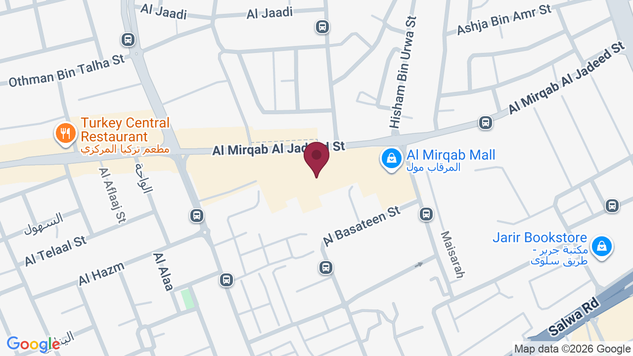 Map showing Sabai Men Massage and Spa – Al Mirqab